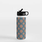 Polka Dots Variable Pattern 3 Inspired by PANTONE 17 1230 Color of the Year Mocha Mousse Water Bottle Gallery Image 1