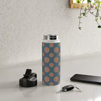 Polka Dots Variable Pattern 3 Inspired by PANTONE 17 1230 Color of the Year Mocha Mousse Water Bottle Gallery Image 4