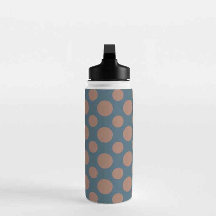 Polka Dots Variable Pattern 3 Inspired by PANTONE 17 1230 Color of the Year Mocha Mousse Water Bottle Gallery Image 3
