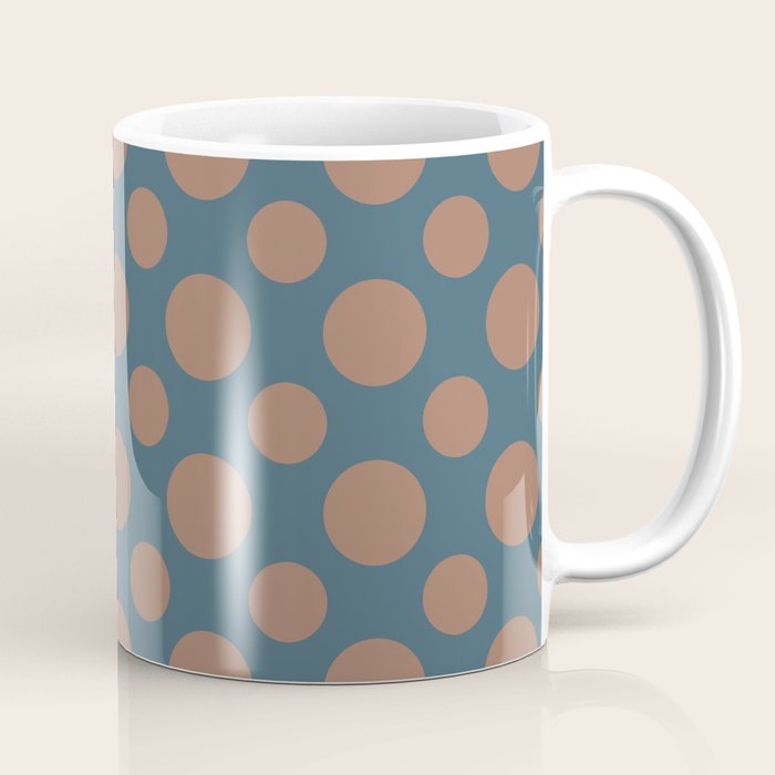 Polka Dots Variable Pattern 3 Inspired by PANTONE 17 1230 Color of the Year Mocha Mousse Coffee Mug Gallery Image 1