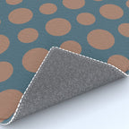 Polka Dots Variable Pattern 3 Inspired by PANTONE 17 1230 Color of the Year Mocha Mousse Rug Gallery Image 4