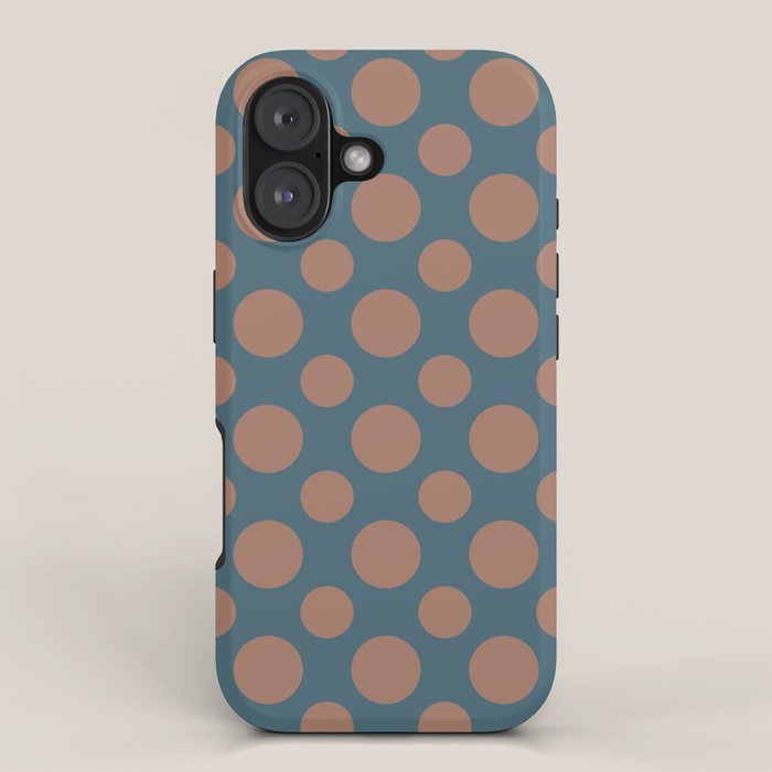 Polka Dots Variable Pattern 3 Inspired by PANTONE 17 1230 Color of the Year Mocha Mousse iPhone Case Gallery Image 1