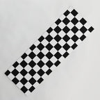 Check Checkered Checkerboard Geometric Black And White Pattern Yoga Mat Gallery Image 1