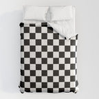 Check Checkered Checkerboard Geometric Black And White Pattern Comforter Gallery Image 6