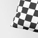 Check Checkered Checkerboard Geometric Black And White Pattern Pillow Sham Gallery Image 4