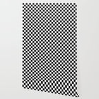 Check Checkered Checkerboard Geometric Black And White Pattern Wallpaper Gallery Image 2