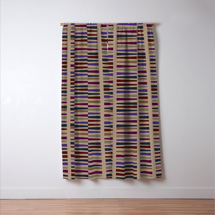 Geometric Fall Hues Window Curtain Gallery Image 3