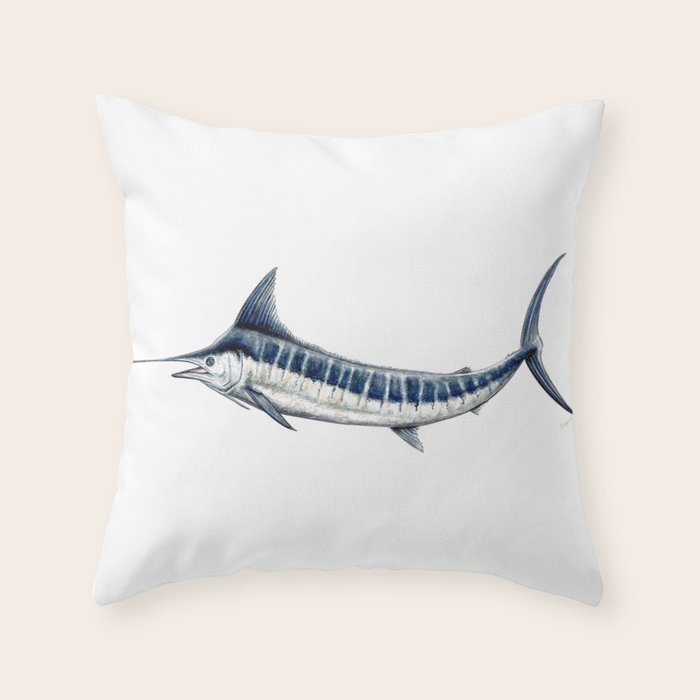 Blue Marlin (Makaira nigricans) Throw Pillow Gallery Image 6