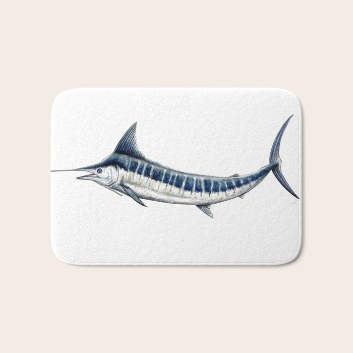 Blue Marlin (Makaira nigricans) Bath Mat Gallery Image 1