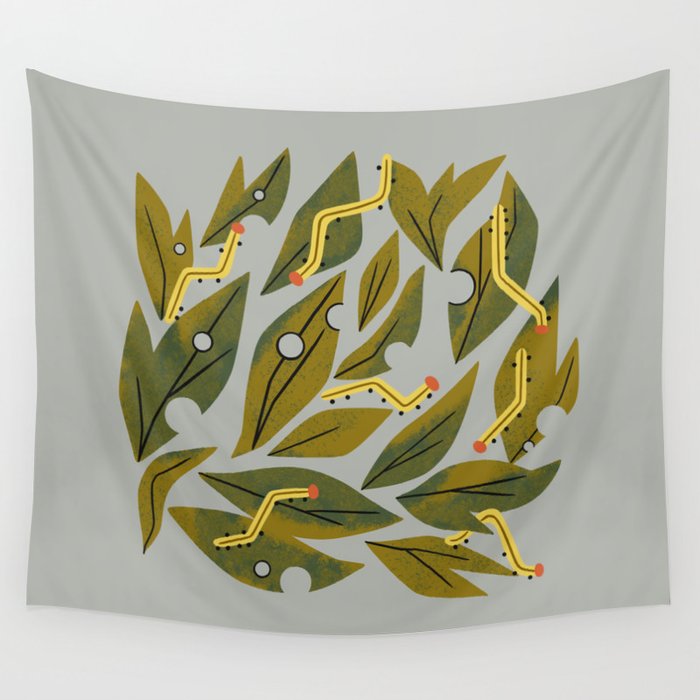 Munching Caterpillars Wall Tapestry Gallery Image 4