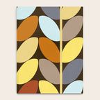 Retro 70s Color Palette Leaf Pattern Notebook Gallery Image 4