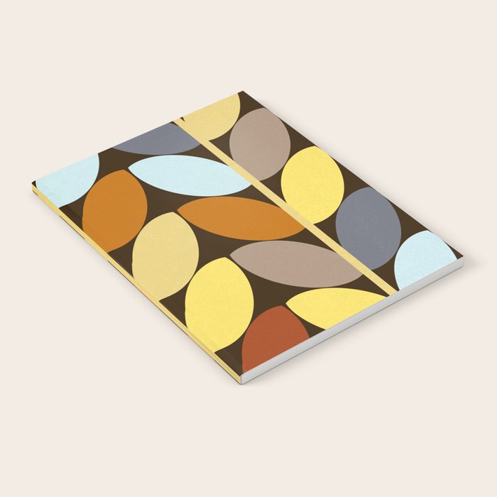 Retro 70s Color Palette Leaf Pattern Notebook Gallery Image 2