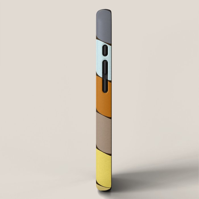 Retro 70s Color Palette Leaf Pattern iPhone Case Gallery Image 2