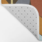 Retro 70s Color Palette Leaf Pattern Bath Mat Gallery Image 2