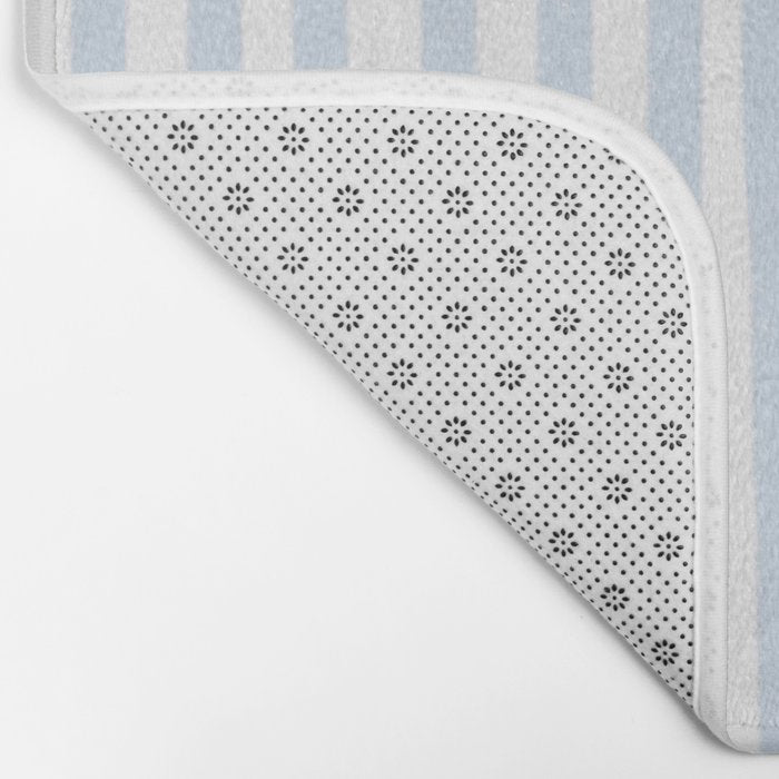 Light Blue Stripes Bath Mat Gallery Image 2