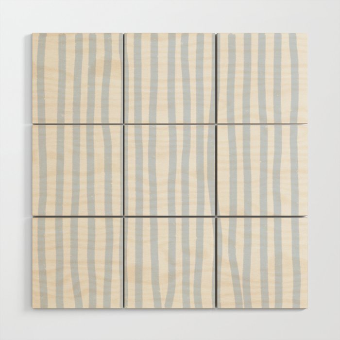 Light Blue Stripes Wood Wall Art Gallery Image 1