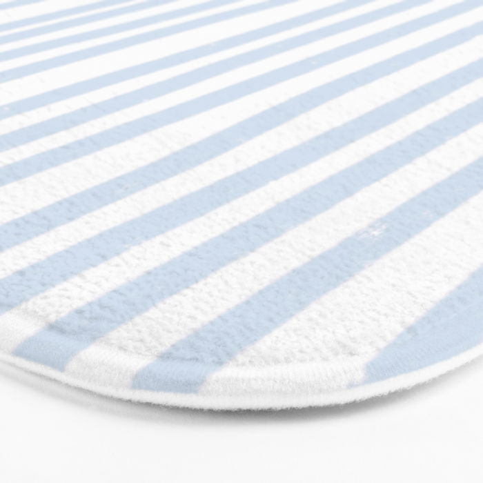 Light Blue Stripes Bath Mat Gallery Image 3