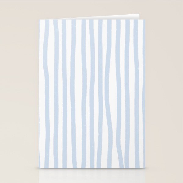 Light Blue Stripes Stationery Card Gallery Image 1