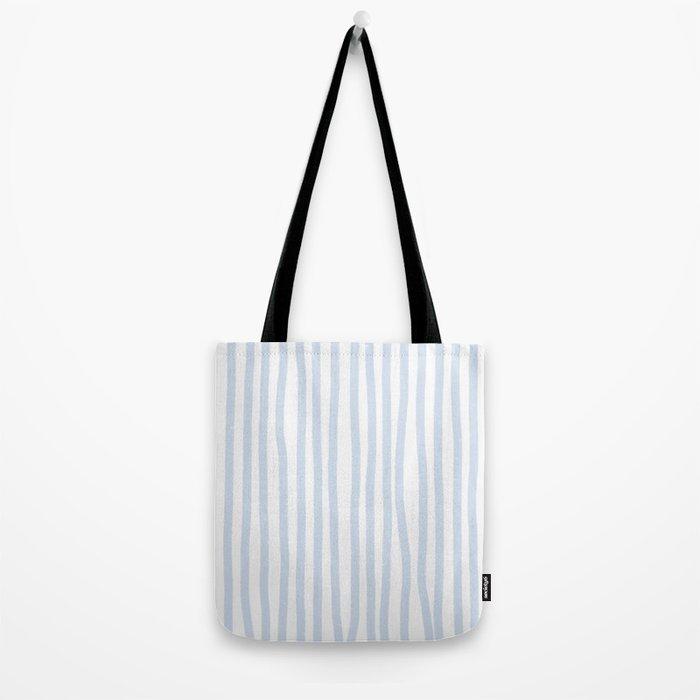 Light Blue Stripes Tote Bag Gallery Image 2