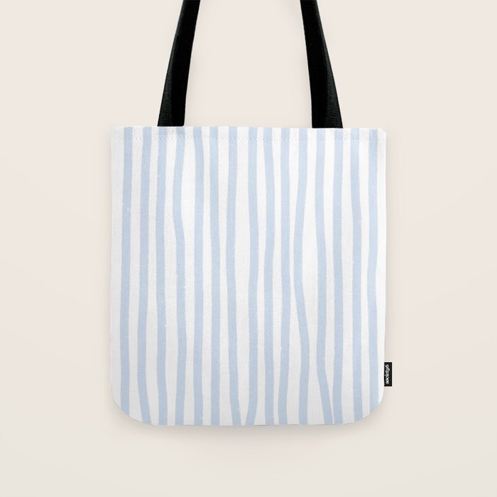 Light Blue Stripes Tote Bag Gallery Image 1
