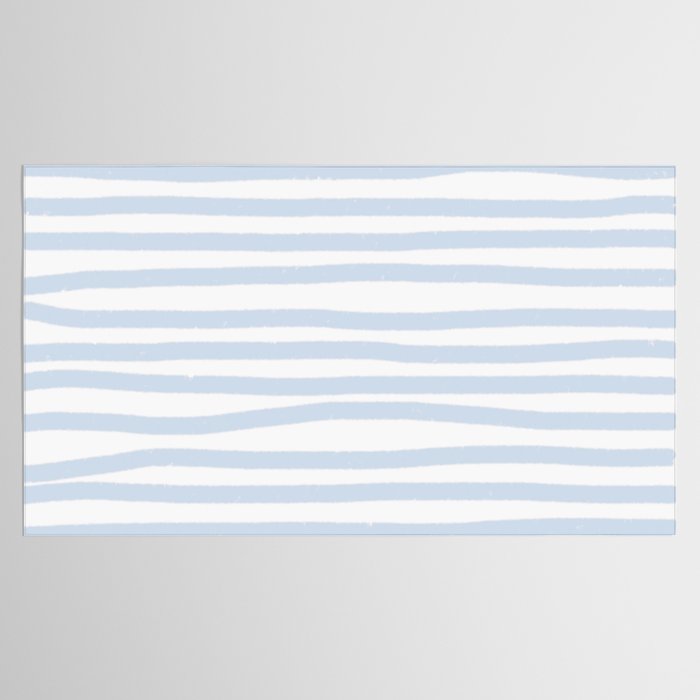 Light Blue Stripes Tablecloth Gallery Image 2