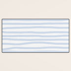 Light Blue Stripes Desk Mat Gallery Image 3