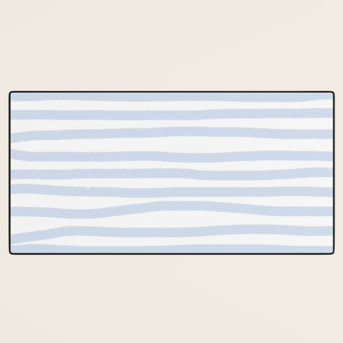 Light Blue Stripes Desk Mat Gallery Image 3