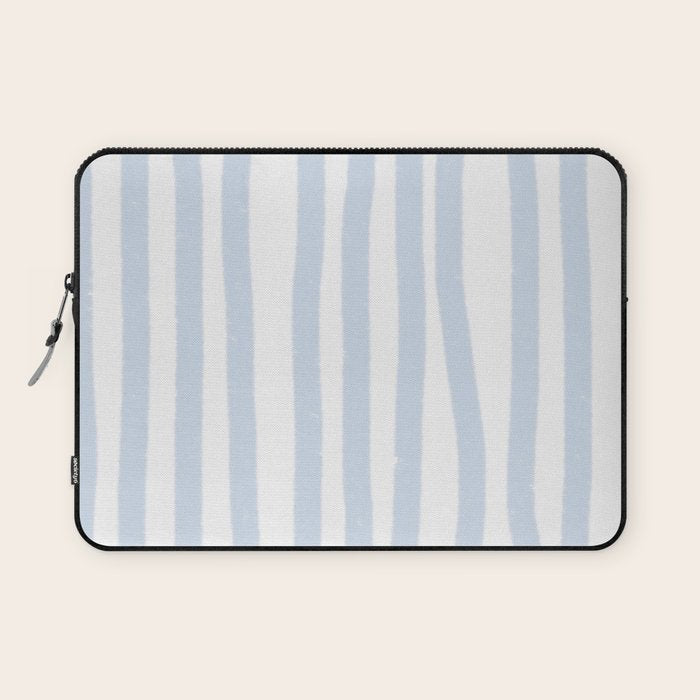 Light Blue Stripes Laptop Sleeve Gallery Image 1