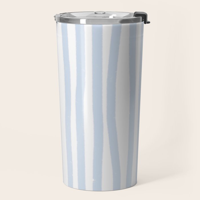 Light Blue Stripes Travel Mug Gallery Image 2