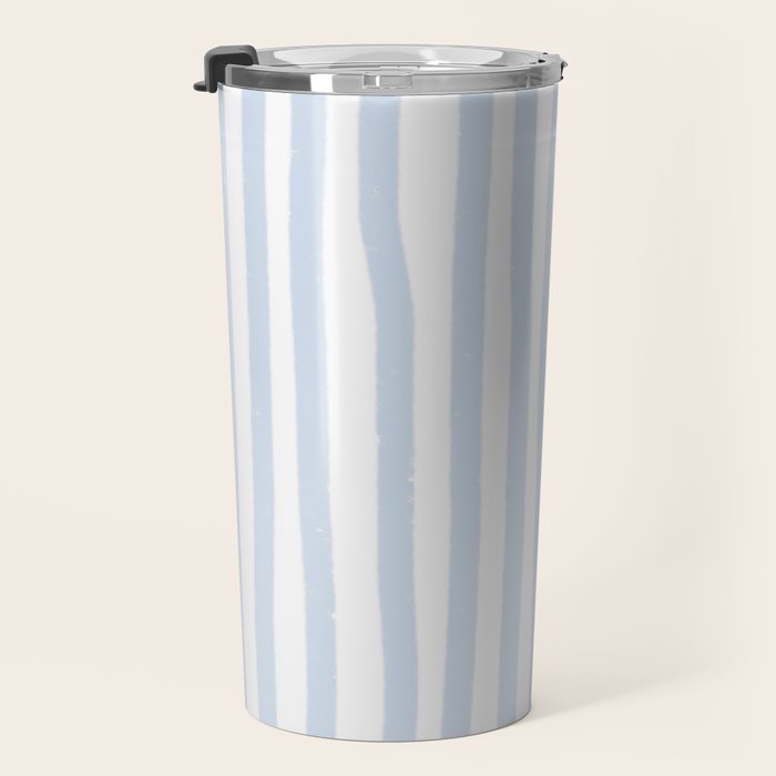 Light Blue Stripes Travel Mug Gallery Image 3