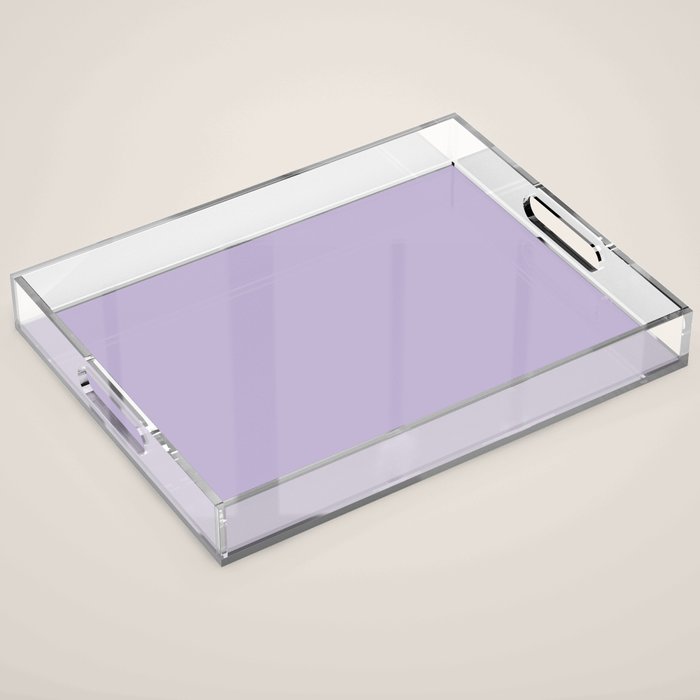 PASTEL LILAC Lavender Light Purple solid color Acrylic Tray Gallery Image 1