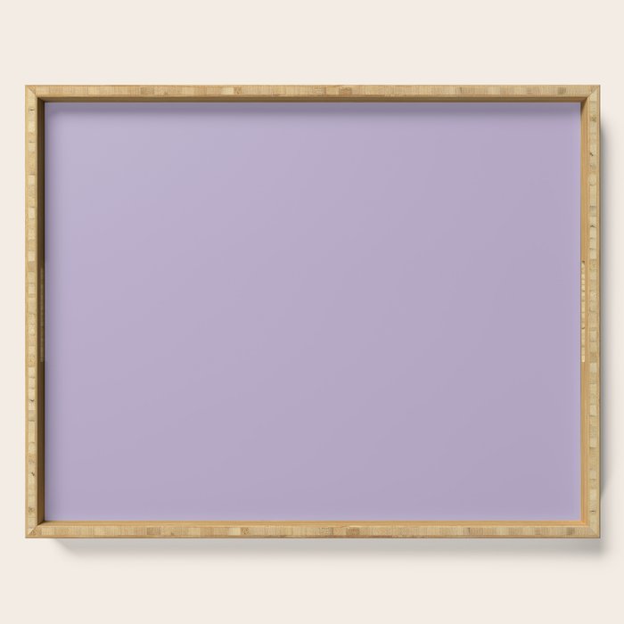 PASTEL LILAC Lavender Light Purple solid color Serving Tray Gallery Image 1