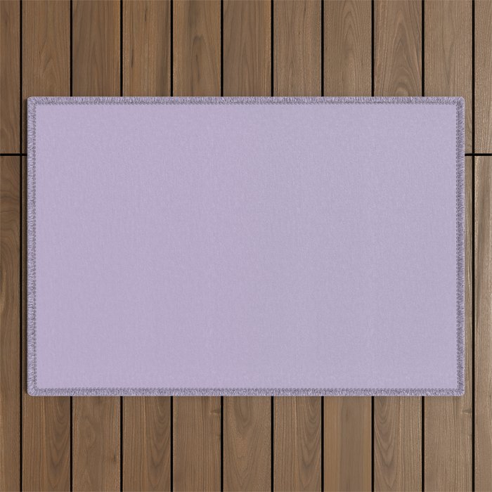 PASTEL LILAC Lavender Light Purple solid color Outdoor Rug Gallery Image 1