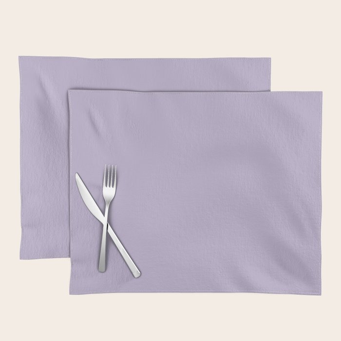 PASTEL LILAC Lavender Light Purple solid color Placemat Gallery Image 1