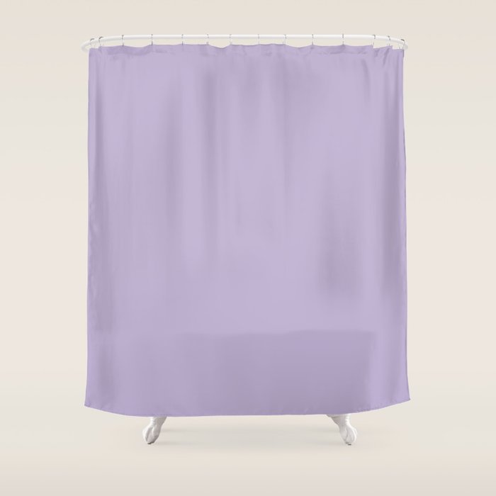 PASTEL LILAC Lavender Light Purple solid color Shower Curtain Gallery Image 1