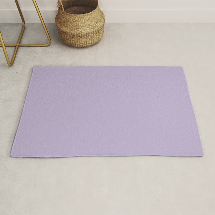 PASTEL LILAC Lavender Light Purple solid color Rug Gallery Image 1