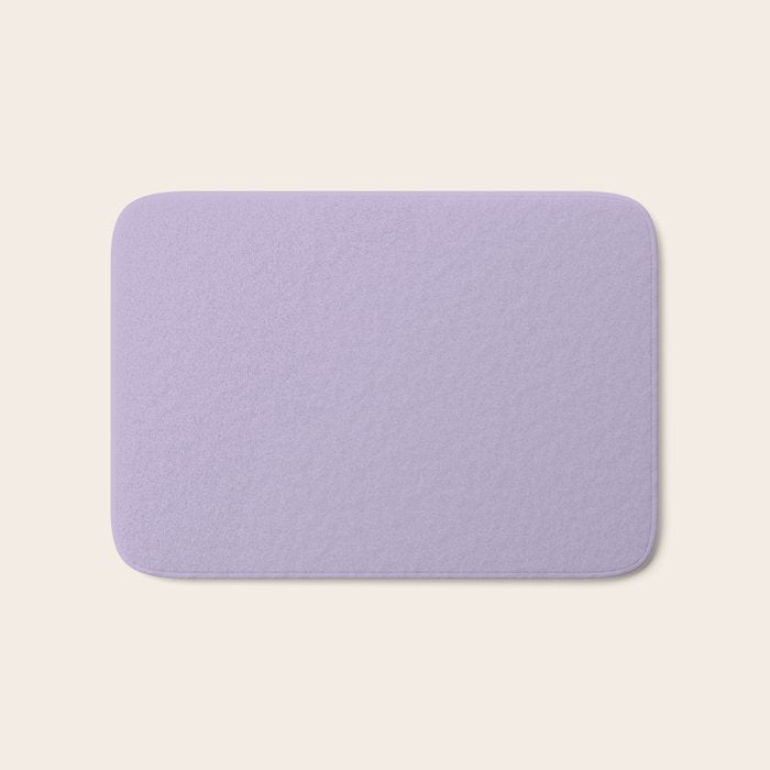 PASTEL LILAC Lavender Light Purple solid color Bath Mat Gallery Image 1