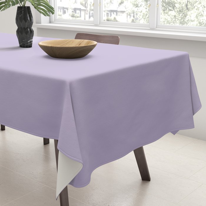 PASTEL LILAC Lavender Light Purple solid color Tablecloth Gallery Image 3