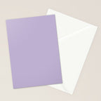 PASTEL LILAC Lavender Light Purple solid color Stationery Card Gallery Image 2
