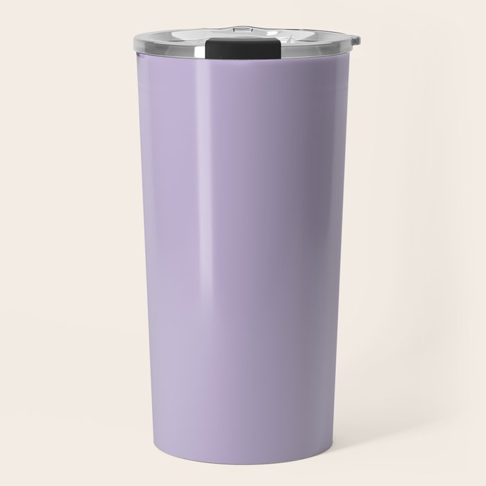 PASTEL LILAC Lavender Light Purple solid color Travel Mug Gallery Image 1