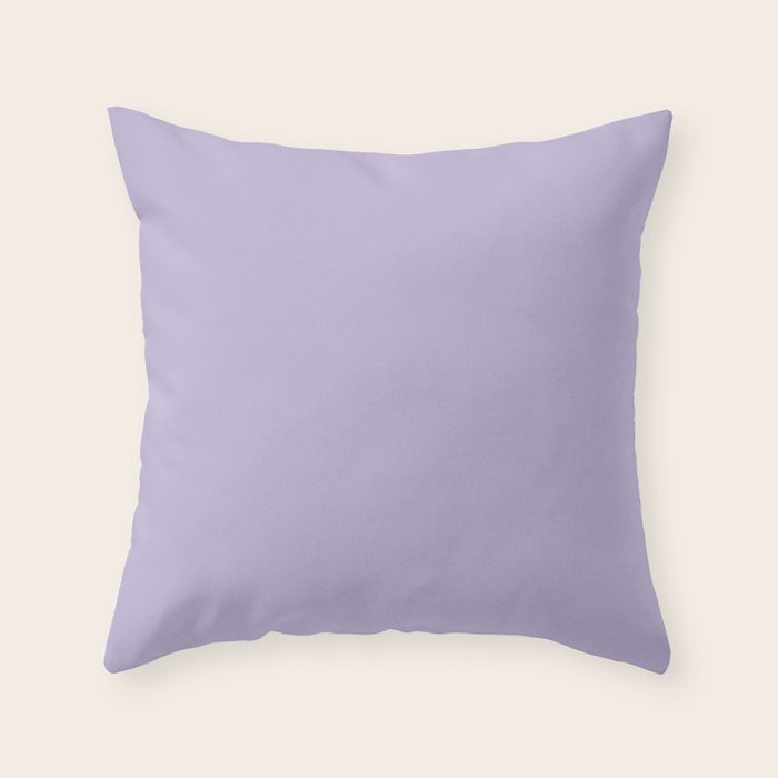 PASTEL LILAC Lavender Light Purple solid color Throw Pillow Gallery Image 6