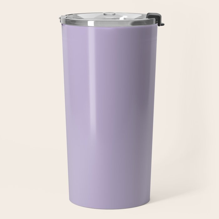 PASTEL LILAC Lavender Light Purple solid color Travel Mug Gallery Image 2
