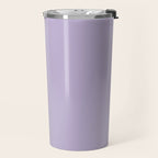 PASTEL LILAC Lavender Light Purple solid color Travel Mug Gallery Image 2