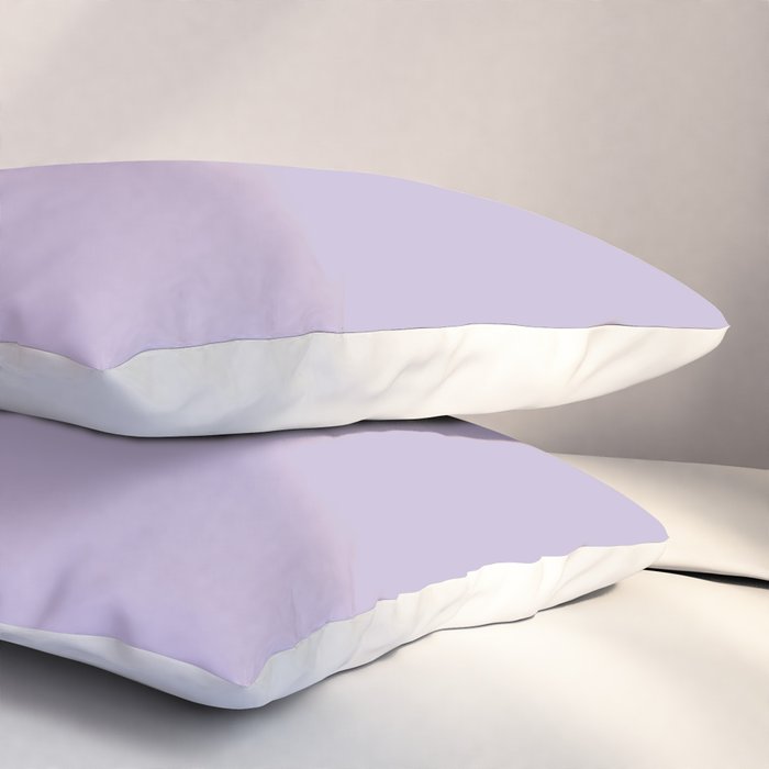PASTEL LILAC Lavender Light Purple solid color Pillow Sham Gallery Image 3
