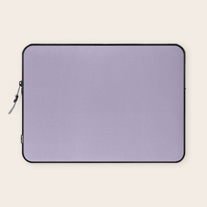 PASTEL LILAC Lavender Light Purple solid color Laptop Sleeve Gallery Image 1