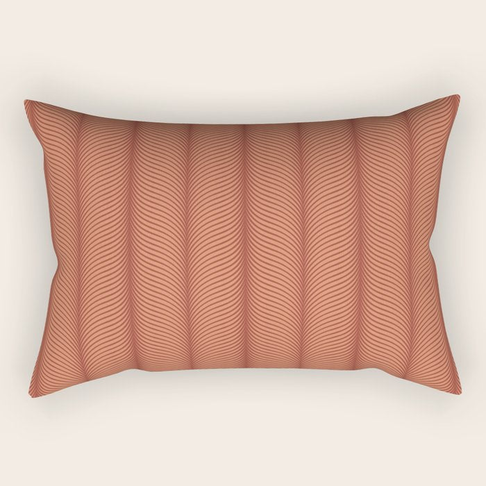 Elysian V Terracotta Rectangular Pillow Gallery Image 1