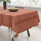 Elysian V Terracotta Tablecloth Gallery Image 3