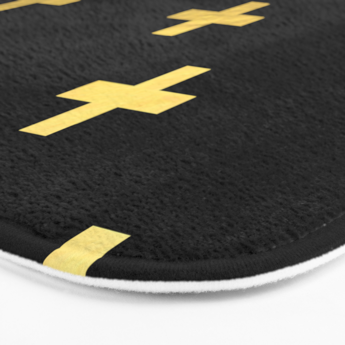 Crosses - gold Bath Mat Gallery Image 3