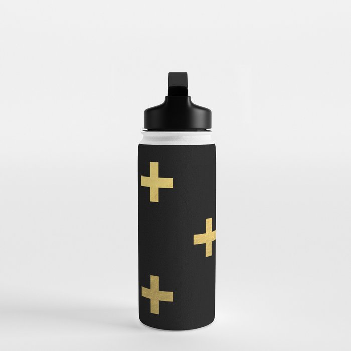 Crosses - gold Water Bottle Gallery Image 3