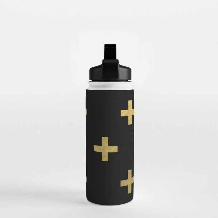 Crosses - gold Water Bottle Gallery Image 2